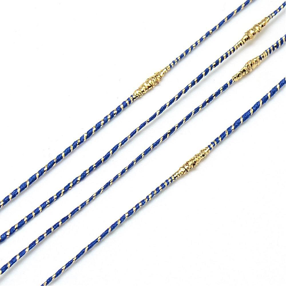 EP Cordon bleu foncé or, fabrication bijoux, création bijoux,ruban mariage, scrapbooking, largeur 1.5mm, longueur 1 mètre-G2161