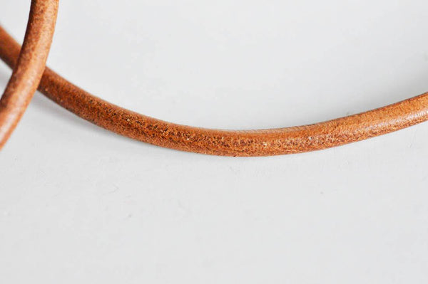 EP Cordon cuir marron, cordon pour bijoux,cordon cuir, fourniture créative,cuir naturel, cordon en cuir, Diamètre 4mm, longueur 1mètre,G3063