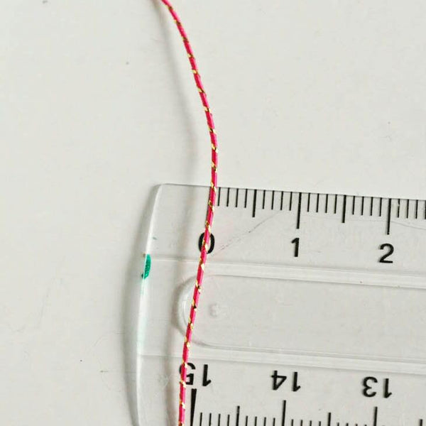 EP Cordon rose foncé or, fabrication bijoux,création bijoux,ruban mariage,fourniture créative, scrapbooking, 1.5mm, longueur 1 mètre-G1170