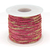 EP Cordon rose foncé or, fabrication bijoux,création bijoux,ruban mariage,fourniture créative, scrapbooking, 1.5mm, longueur 1 mètre-G1170