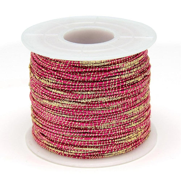 EP Cordon rose foncé or, fabrication bijoux,création bijoux,ruban mariage,fourniture créative, scrapbooking, 1.5mm, longueur 1 mètre-G1170