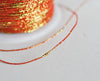 EP Cordon rouge or, fabrication bijoux, création bijoux,ruban mariage,fourniture créative, scrapbooking, largeur 1.5mm, longueur 1 mètre-G1489