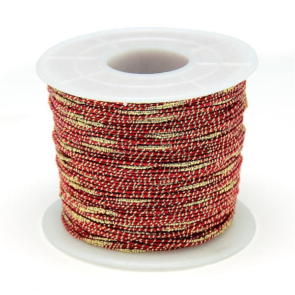 EP Cordon rouge or, fabrication bijoux, création bijoux,ruban mariage,fourniture créative, scrapbooking, largeur 1.5mm, longueur 1 mètre-G1489