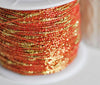 EP Cordon rouge or, fabrication bijoux, création bijoux,ruban mariage,fourniture créative, scrapbooking, largeur 1.5mm, longueur 1 mètre-G1489
