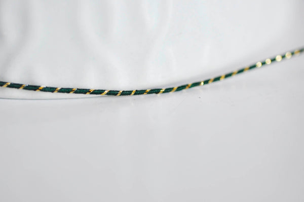 EP Cordon vert foncé or, fabrication bijoux,création bijoux,ruban mariage,fourniture créative, scrapbooking, 1.5mm, longueur 1 mètre-G1169