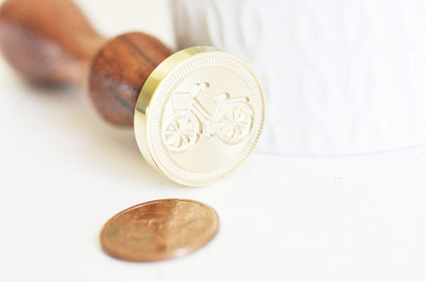 EP ERR-Sceau metal vélo cire à cacheter,une fourniture pour création de sceaux personnalisés pour invitation de mariage DIY,25mm x1