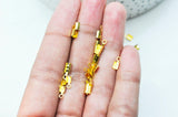 EP Embouts corde métal doré pincer,fournitures créatives,fournitures dorées,création bijoux,finition ruban,finition chaine,x 50, 8mm G4768