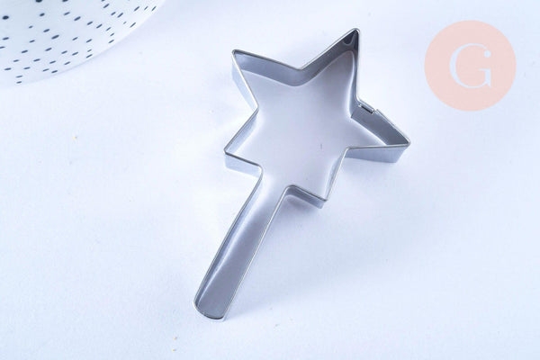 EP Emporte-pièce baguette magique, Moule patisserie, emporte-pièce en acier inoxydable pour gateau et loisirs créatifs,7.4cm, x1 G4997