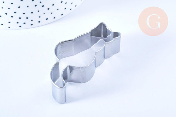 EP Emporte-pièce chat patisserie en acier inoxydable pour cuisine 6.9cm, x1 G5101