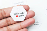 EP-Etiquette kraft fait main avec amour préparation paquet cadeau, emballage cadeau,sachet mariage, 30x35mm, x20 G4148