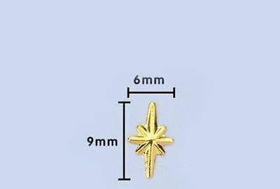EP Etoile à coller zamac doré 9x6mm, x 2 G3187