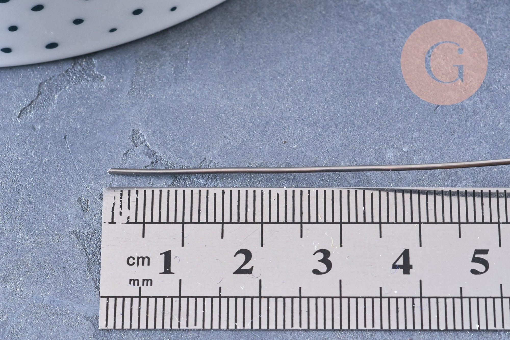 Fil d'acier inoxydable platine argenté 0.8mm, x1mètre (G6438)