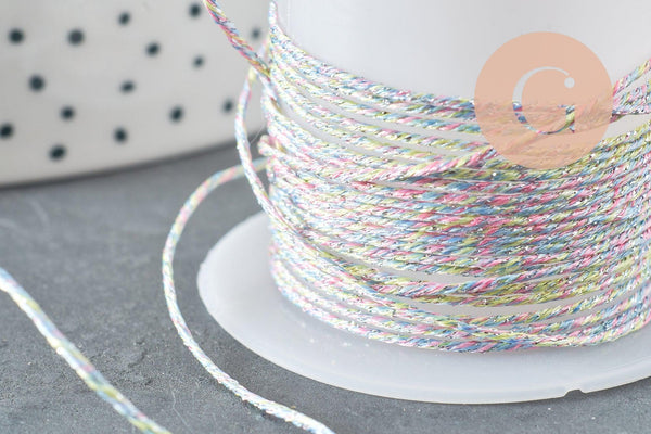 EP-Fil multicolore métallisé 0.8mm, x1 ou x5 ou x10 mètres G8222