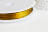 EP Fil nylon métallique acier inoxydable doré, fil bijoux, fil gainé métal, creation bijoux,0,45mm, x 2 mètres G5116