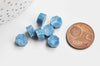 EP Granulés cire bleu nacré à cacheter, fourniture pour création sceaux personnalisés pour sceaux et invitations de mariage DIY, les 100 G3509
