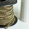 EP Grosse chaine bronze, création de bijoux, Chaine plate bronze, fourniture créative, grosse chaine, chaine bronze,maille 6mm, 1 mètre-G1929