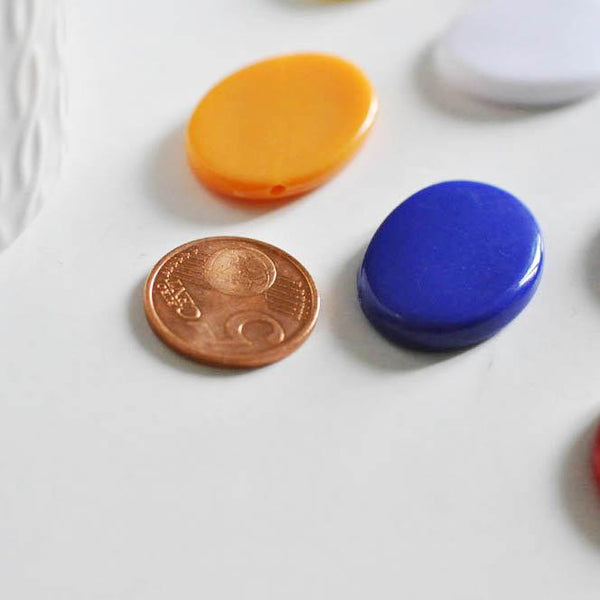 EP Grosse perle ovale plastique x10 (G0853)