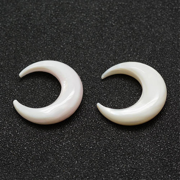 EP-Lune nacre blanche naturelle 18x20mm, x1 (G0967)