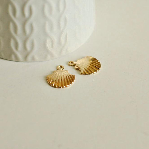 EP Pendentif Coquillage laiton doré 19mm, x1 (G0134)