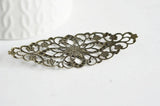 EP Pendentif Estampe fleur filigrane bronze, fourniture créatives, charm dentelle , pendentif bronze,81mm
