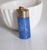 EP Pendentif colonne agate bleue,fournitures créatives,agate naturelle,pendentif pierre, support doré, création bijoux, pierre naturelle G3531
