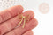 EP-Pendentif connecteur noeud papillon laiton doré 16K 29mm,pendentif doré pour création bijoux DIY, x1 G9239