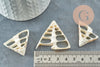 EP-Pendentif coquillage naturel triangle crème, fourniture créative, pendentif coquillage, création bijoux, coquillage bijou, x5 G3140