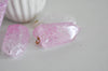 EP Pendentif cristal rose, fournitures créatives, pendentif pierre, support doré, création bijoux, pierre naturelle,quartz rose,quartz naturel
