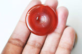 EP Pendentif donut cornaline naturelle 35mm, x1 (G3977)