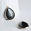 EP Pendentif goutte agate noire doré, fournitures créatives,pendentif agate, pendentif pierre,agate naturelle, pendentif noir,35mm G295