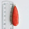 EP Pendentif goutte jade rouge doré, fournitures créatives,pendentif jade, pendentif pierre,jade naturel, jade rouge,58mm-G1766