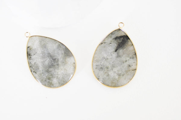 EP Pendentif goutte labradorite,creation bijou, Pendentif bijoux,pendentif pierre, pierre naturelle,labradorite nature,création bijoux,45mm