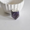 EP Pendentif hexagone améthyste violette,fournitures créatives, pendentif pierre, support argenté, création bijoux, pierre naturelle, 33mm-G586
