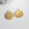 EP Pendentif médaille rondes Saint Benoit, fournitures créatives, pendentif doré, médaillon,laiton doré, création bijoux, médaille or ,2.1cm