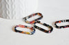 EP Pendentif ovale écaille multicolore,fourniture bijoux,perle acétate,création bijoux,perle plastique,connecteur plastique,x 2, 30mm-G727