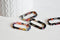 EP Pendentif ovale écaille multicolore,fourniture bijoux,perle acétate,création bijoux,perle plastique,connecteur plastique,x 2, 30mm-G727