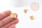 EP Pendentif pomme laiton brut 16mm, création bijoux fruits laiton brut x2 G9084