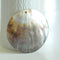 EP Pendentif rond nacre ,fourniture créative, pendentif coquillage, coquillage marron, coquillage naturel,création bijoux, 80mm,-G1223