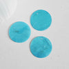 EP-Pendentif rond nacre turquoise, pendentif coquillage, coquillage bleu,création bijoux, 30mm, x1-G0720