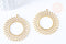 Pendentif soleil acier inoxydable 201 doré 39mm, x1 (G6671)