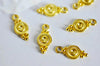EP Pendentifs connecteurs ronds laiton doré,fournitures créatives,connecteurs doré,sans nickel, création bijoux, x 10, 16mm-G642