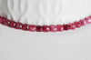 EP Perle agate naturelle teintée rouge magenta 4mm facettes, x1 fil de 35cm- G07
