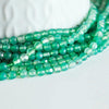 EP Perle agate verte naturelle 4mm, x1 fil de 90 perles (G0726)