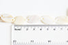EP Perle connecteur ovale nacre blanche-beige naturelle, nacre carré,nacre naturelle, coquillage marron, 23-34mm,x5 G5137