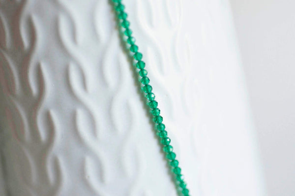 EP Perle émeraude 2mm,emeraude synthétique, perle pierre,bijou pierre,pierre précieuse,perles bijoux,2mm,fil 160 perles-G469