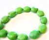 EP Perle galet howlite verte, fournitures créatives, howlite naturelle, perle verte, perle pierre, création bijoux, 26mm,x 5