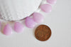 EP Perle goutte jadeite rose facetté,jadeite naturel,perle jadeite,perle pierre,pierre précieuse, 15mm,x5 G3806