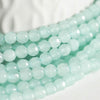 EP -Perle jade naturel facetté bleu turquoise 4mm, le fil de 35cm-G668