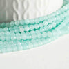 EP -Perle jade naturel facetté bleu turquoise 4mm, le fil de 35cm-G668
