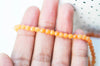 EP Perle jade orange clair, fourniture créative, perle jade,pierre naturelle,jade naturel,perle pierre,perle facette,4mm,fil de 84 perles G5011